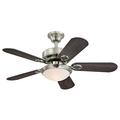Westinghouse Cassidy 36" Indoor 5-Blade Nickel Ceiling Fan, Dimmable LED Light 7230300